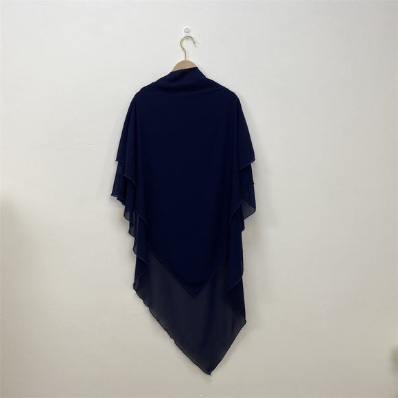 Double-Layer Plain Chiffon Turban - Elegance and Comfort