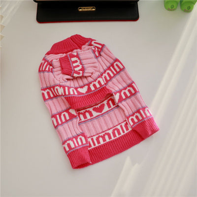 Suéter de Invierno para Perros con Diseño Alfabético - Image 12