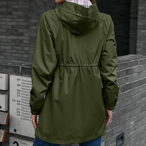 Chaqueta Impermeable Cortavientos Mediana para Mujer