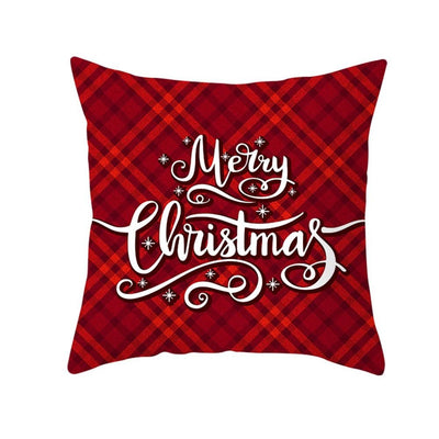 Funda de Almohada Navideña con Diseño de Ciervo y Patrón Geométrico - Image 56