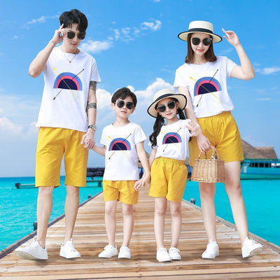 Ropa de Playa Familiar Manga Corta - Conjuntos a Juego para Padres e Hijos - Image 11