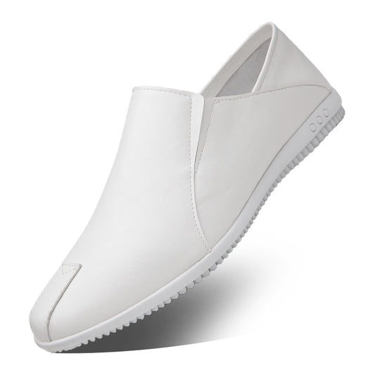 Zapatos de Cuero para Hombre Blanco - Estilo Moderno y Versátil - Image 2