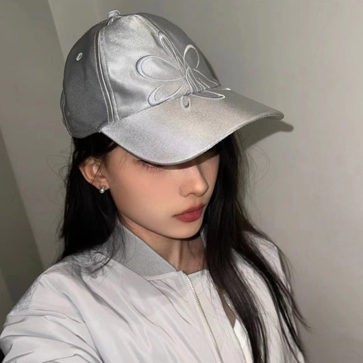 Gorra Tipo Visera con Bordado en Plata