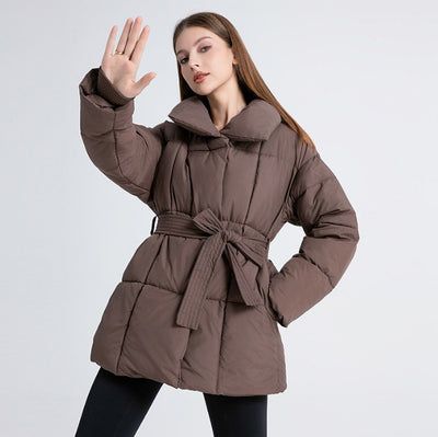 Abrigo Acolchado Talla Grande para Mujer - Chaqueta de Algodón Grueso Largo - Image 12