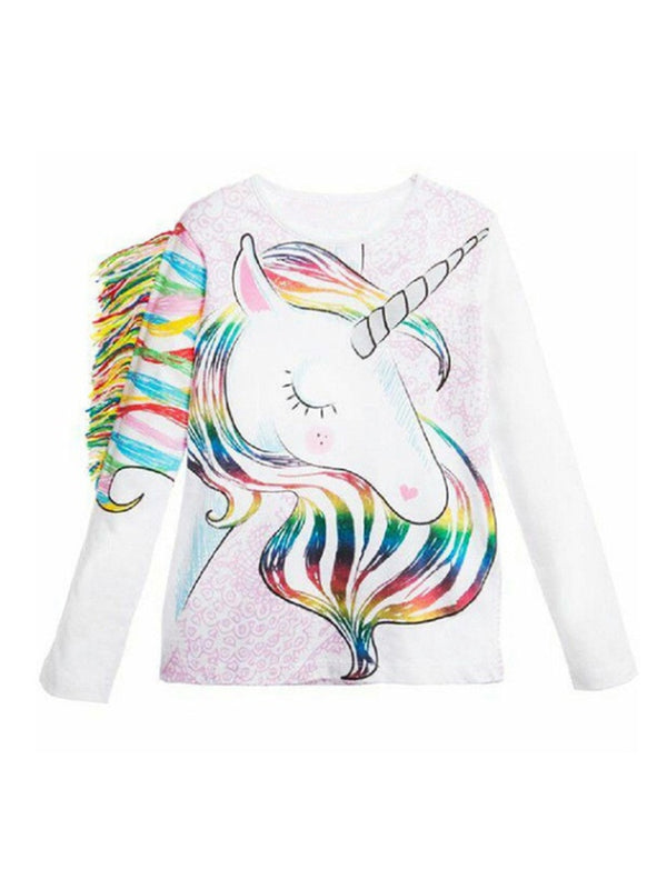 Camiseta Infantil Estampado Caballo 3D - Moda Europea Tendencia