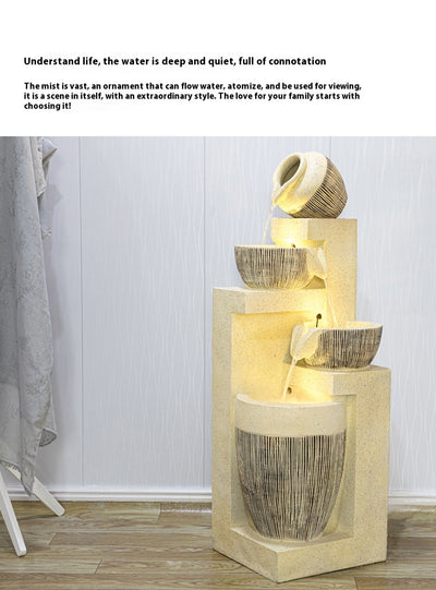 Fuente de Agua Decorativa con Humidificador para Sala de Estar - Image 41
