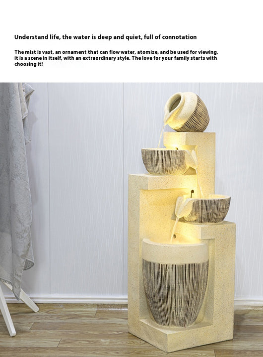 Fuente de Agua Decorativa con Humidificador para Sala de Estar - Image 41