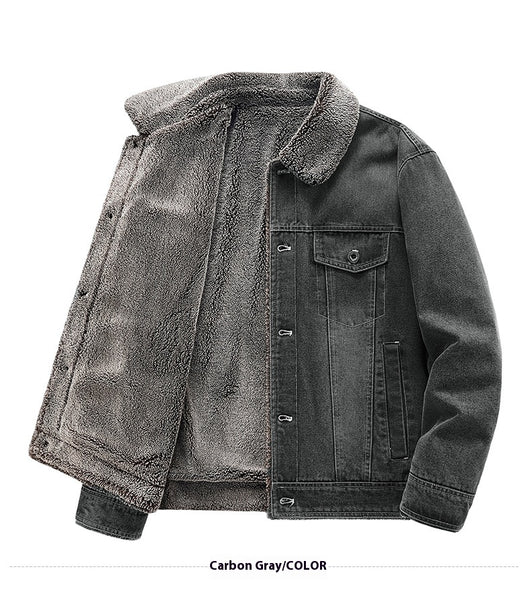 Sudadera de Mezclilla Forrada en Polar - Abrigo Grueso y Cálido para Hombre - Image 14