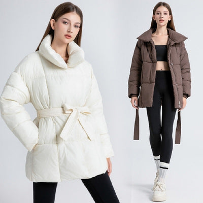 Abrigo Acolchado Talla Grande para Mujer - Chaqueta de Algodón Grueso Largo