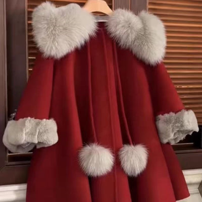 Abrigo de Lana con Pelaje de Zorro - Colección Invierno