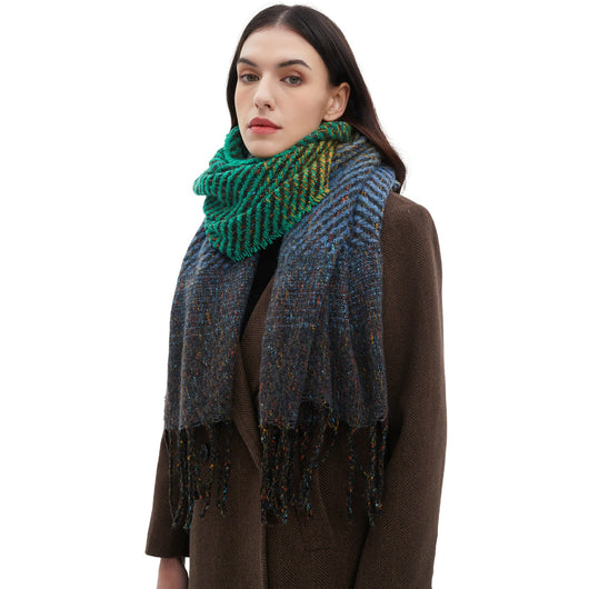 Chal Degradado con Borlas para Mujer - Estilo Europeo y Americano - Image 4