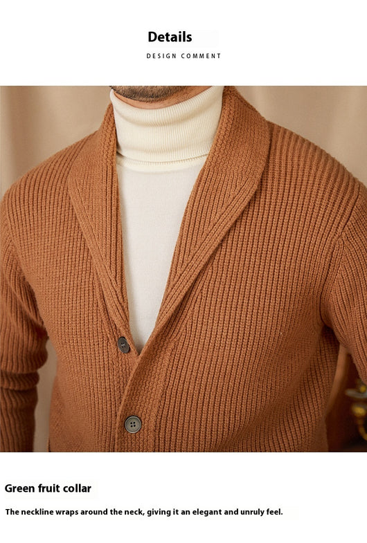 Cardigan Tejido de Cuello Verde Estilo Retro Cálido y Casual - Image 14