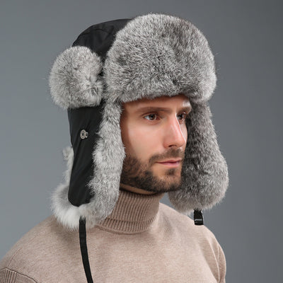 Gorro Térmico Unisex de Piel de Conejo con Protección Auditiva para Clima Frío - Image 19