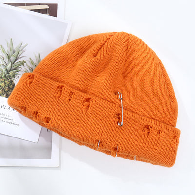 Gorro Tejido Hip Hop con Anillo Decorativo para Hombre y Mujer - Image 3
