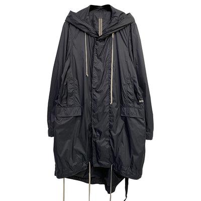 Abrigo Trench Largo Holgado con Capucha y Cierre - Estilo Casual Negro - Image 11