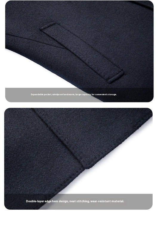 Abrigo de Lana Reversible con Solapa para Hombre Maduro - Image 12