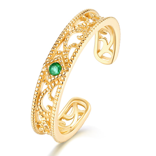 Anillo de Encaje Calado con Rayas Delicadas - Image 6