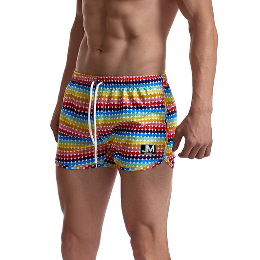 Pantalones Cortos de Playa con Estampado Arcoíris para Hombre - Image 2