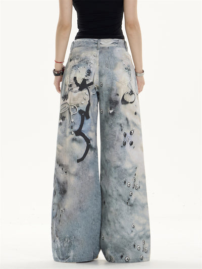 Pantalones Vaqueros Rectos de Pierna Ancha con Múltiples Bolsillos - Image 12