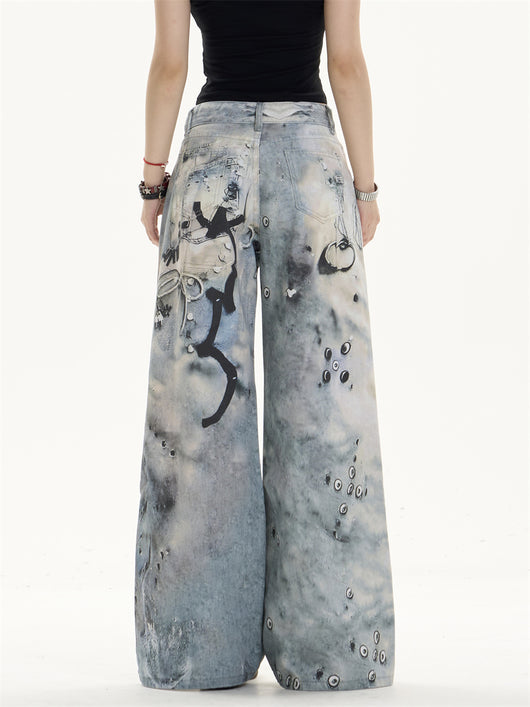 Pantalones Vaqueros Rectos de Pierna Ancha con Múltiples Bolsillos - Image 12