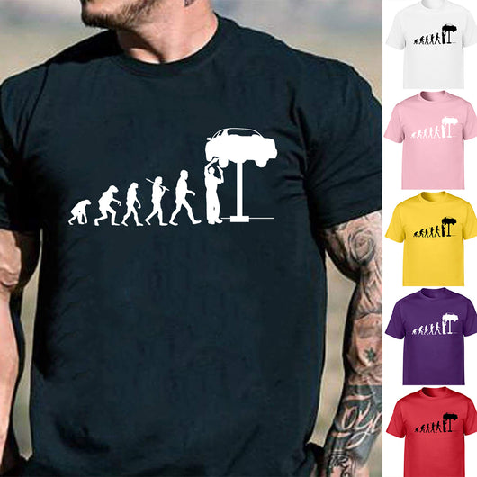Playera Estampada de Cuello Redondo para Hombre - Colección Verano