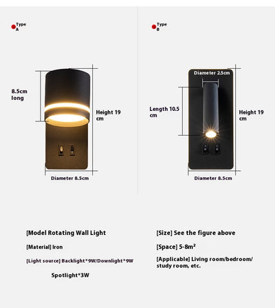 Lámpara LED de Lectura Minimalista Nórdica para Mesita de Noche - Image 16