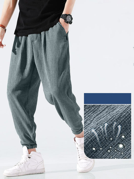 Pantalones Cortos de Lino Tejidos Holgados y Frescos - Image 3