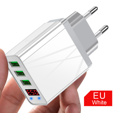 Cargador USB Triple Puerto con Pantalla LED 3A - Image 20