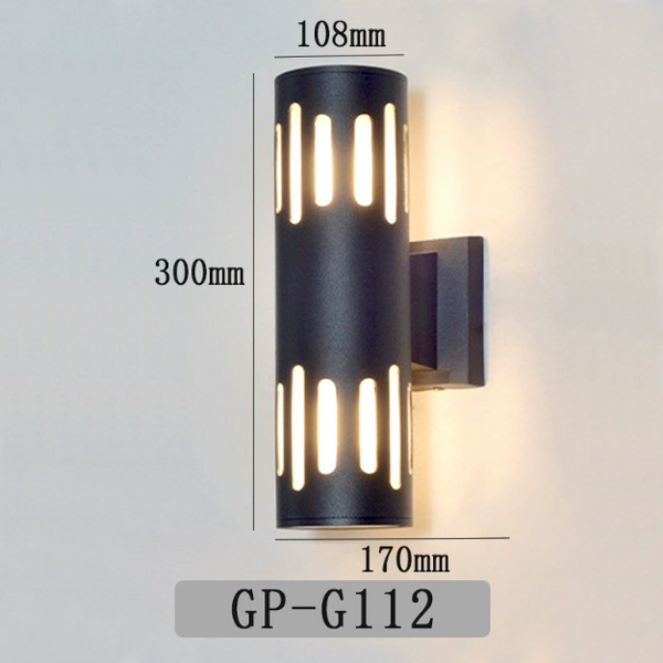 Lámpara de Pared Exterior Doble Cabezal Impermeable con Luz Ascendente y Descendente