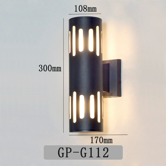 Lámpara de Pared Exterior Doble Cabezal Impermeable con Luz Ascendente y Descendente