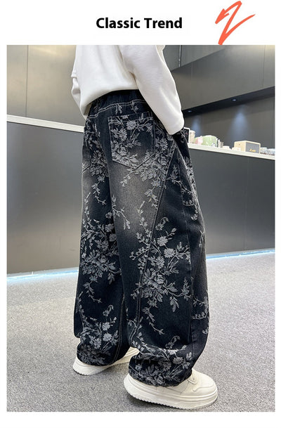 Pantalones Jeans Sueltos Estilo Pu Shuai para Niños - Diseño Trendy y Cómodo - Image 21