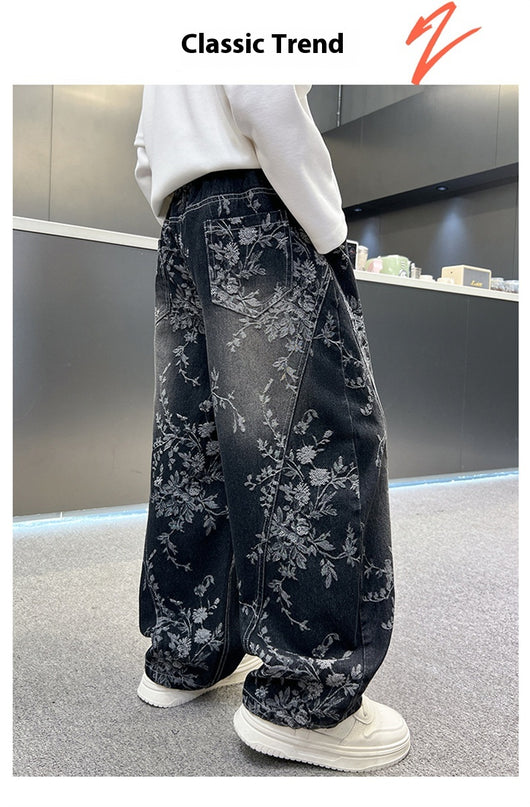 Pantalones Jeans Sueltos Estilo Pu Shuai para Niños - Diseño Trendy y Cómodo - Image 21