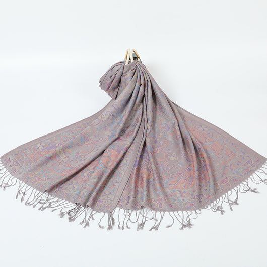 Bufanda Étnica Jacquard con Borlas de Cachemira - Image 18