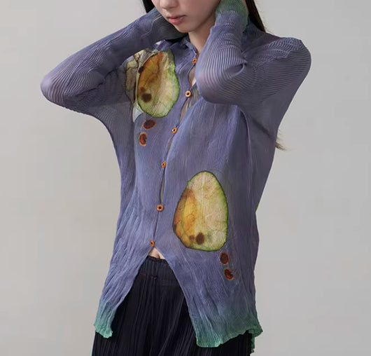 Blusa Ajustada Estampada con Malla Reductora para Mujer - Image 3