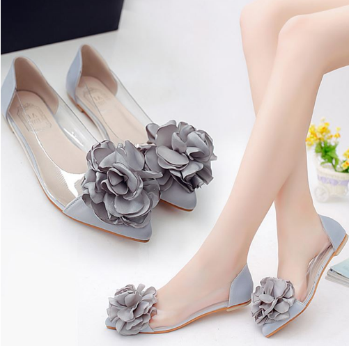 Zapatos Planos de Punta Fina con Flores para Mujer - Comodidad y Elegancia