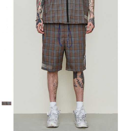 Shorts Casuales Vintage Británicos con Franjas Laterales para Hombre