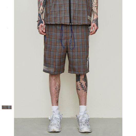 Shorts Casuales Vintage Británicos con Franjas Laterales para Hombre