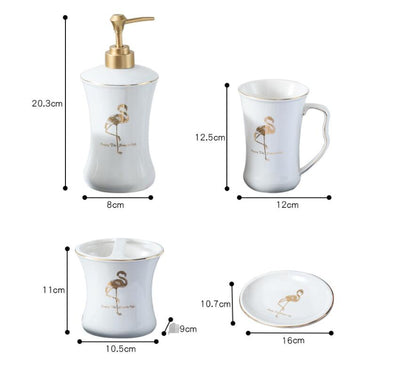 Juego de Baño de Cerámica - Set de 4 Piezas Elegante - Image 4