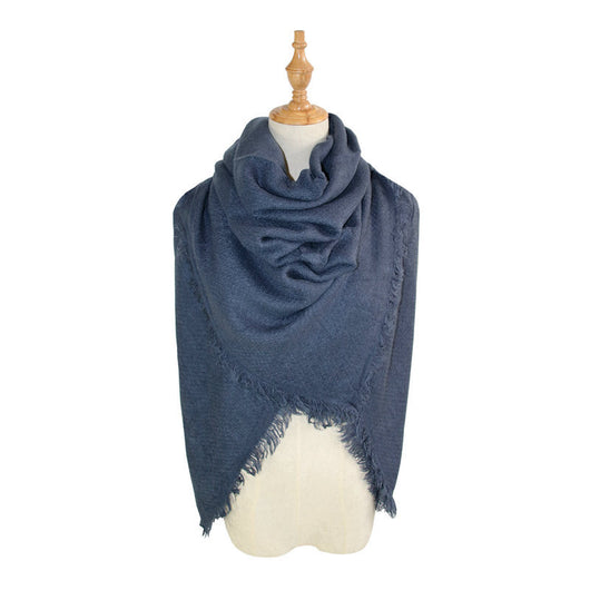 Bufanda Oversized de Falso Cachemira - Diseño Liso y Versátil - Image 23