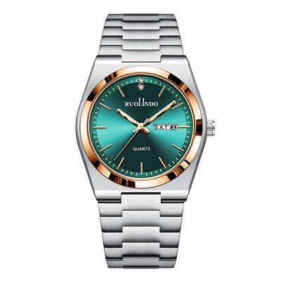 Reloj de Hombre Acero Inoxidable Doble Calendario con Esfera Luminosa - Image 7