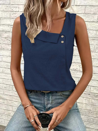 Chaleco Casual de Cuello Diagonal Multicolor para Mujer - Image 10