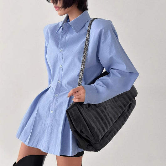 Blusa de Algodón con Cordones - Camisa Versátil de Manga Larga - Image 6