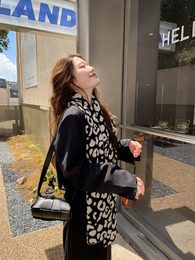 Bufanda Leopardo Moda Europa América - Cálida y Versátil para Mujer - Image 11