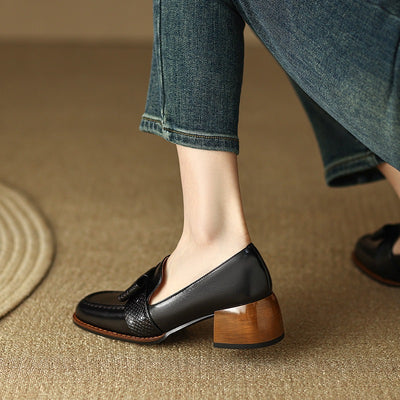 Zapatos Ejecutivos de Cuero Suave con Tacón Robusto - Image 21