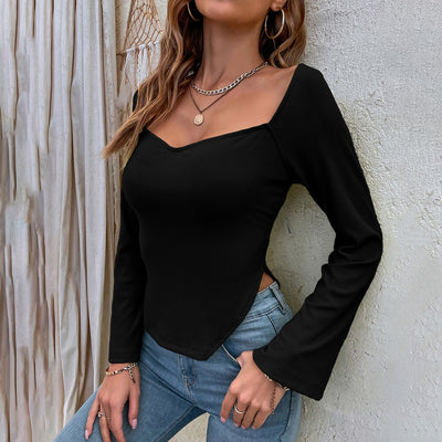 Blusa Elegante Slim Fit con Mangas Acampanadas para Trabajo - Image 17