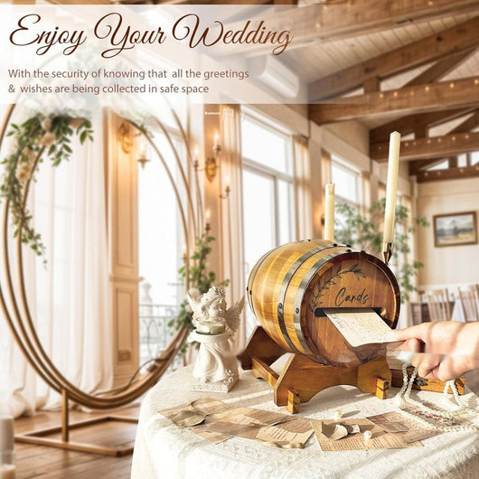 Caja de Regalos Estilo Barril de Vino para Bodas y Eventos - Image 9