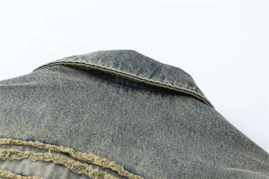 Chaqueta Denim Acolchada con Degradado de Color - Image 13