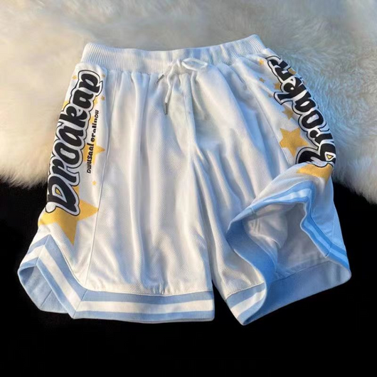 Shorts de Baloncesto Americano Secado Rápido Retro Casual - Image 5