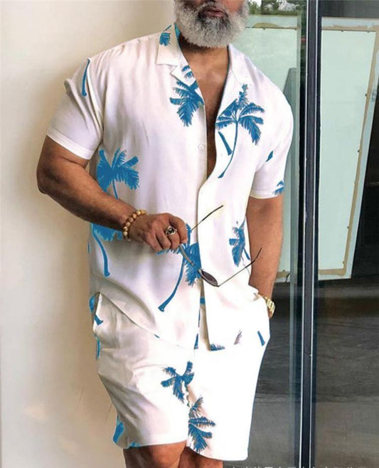 Conjunto de Camisa Suelta Estilo Casual Hawaiano para Hombre - Image 2