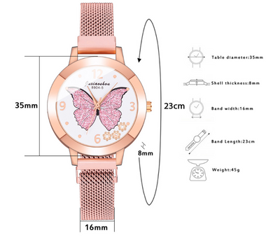 Reloj de Moda para Mujer con Diseño de Mariposas Coloridas - Image 9